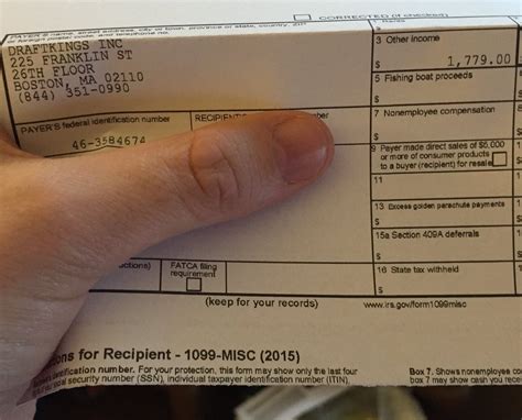 does draftkings send you a 1099